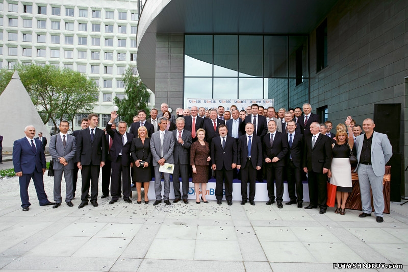 Корпоративная фотосъемка для банка БелВЭБ с участием председателей правления банков Беларуси и главы национального банка РБ Наде