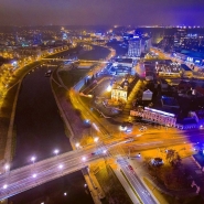 Аэросъемка в Вильнюсе. Фотографии ночного Вильнюса. Съемка с дрона в Минске. Фотографии Литвы в полете