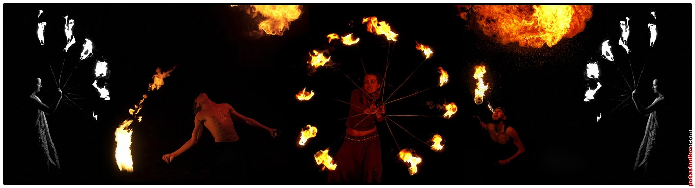 Фотосъемка для рекламного плаката. Повелители огня